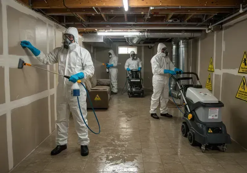 Basement Moisture Removal and Structural Drying process in Bagley, MN